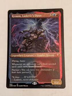 MTG Kraum, Ludevic's Opus Foil Etched Mythic - Commander Legends #523 NM - Image 1