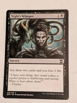 Night's Whisper Eternal Masters Regular x4 EX/LP Magic the Gathering MTG - Image 1