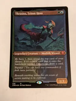 MTG Thrasios, Triton Hero (Foil Etched) - NM-Mint CMR Magic The Gathering - Image 1