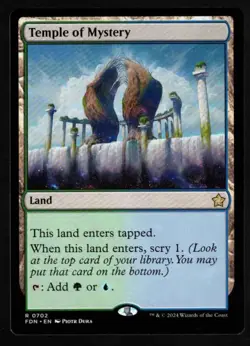 1 x Temple of Mystery-Magic the Gathering-MTG-Foundations-Near Mint-rare - Image 1