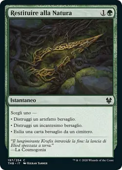 MTG Magic THB Theros Beyond Death - 1x ITA NM 197 C Restituire alla Natura - Image 1