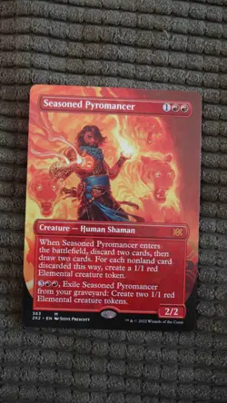 Magic: the Gathering / MtG Borderless Seasoned Pyromancer x1 Double Masters - Image 1