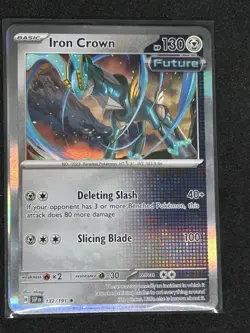 IRON CROWN 132/191 SURGING SPARKS POKEMON (HOLO, NM) - Image 1