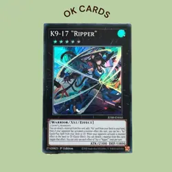 JUSH-EN035 K9-17 ''Ripper'' Super Rare 1st Ed YuGiOh - Image 1