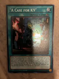 Yugioh! TCG - “A Case for K9" - Super Rare - JUSH-EN040 - Justice Hunters - 1st - Image 1