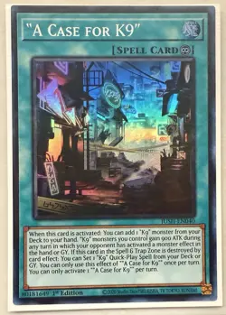 Yugioh! TCG - “A Case for K9" - Super Rare - JUSH-EN040 - Justice Hunters - 1st - Image 1