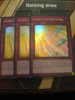 yugioh harpie's feather storm ultra rare 3x ra01-en073 playset RA01 - Image 1