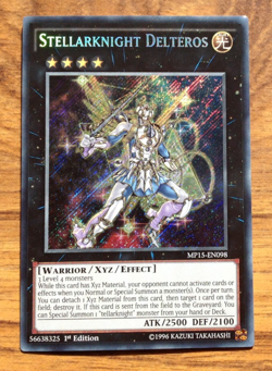 Yugioh Stellarknight Delteros MP15-EN098 1st Edition Secret Rare. Free UK P&P - Image 1
