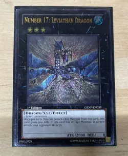 Yugioh Number 17: Leviathan Dragon GENF-EN039 Ultimate Rare 1st Ed NM - Image 1