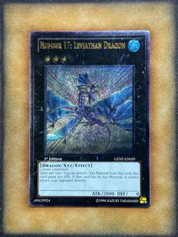 Yugioh Number 17: Leviathan Dragon GENF-EN039 Ultimate Rare 1st Ed NM - Image 1