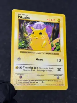 Pikachu 58/102 Base Set Shadowless Yellow Cheeks 1999 WOTC Pokemon TCG Card - Image 3