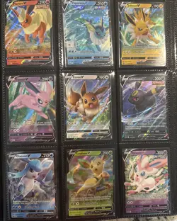 Eevee Evolutions V Promo Complete SWSH 9 Card Set Eeveelutions Pokemon TCG NM - Image 1