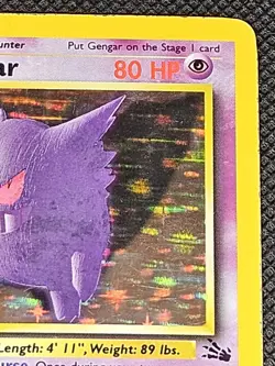 Pokemon WOTC Card - Gengar - Fossil Set - Holo Rare - 5/62 - HP - Image 3