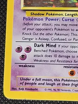 Pokemon WOTC Card - Gengar - Fossil Set - Holo Rare - 5/62 - HP - Image 5