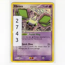 Pokemon TCG Vibrava 24/101 EX Dragon Frontiers Regular Rare Card EN-HP 2006 - Image 3