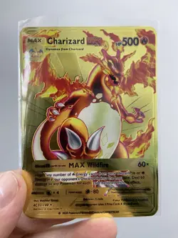 Charizard DX HP500 Gold Metal Pokemon Card-Collectible Gift Display！NICE~HOT - Image 3