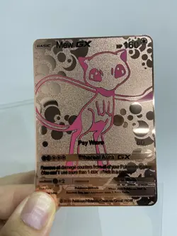 Mew GX hp160 Gold Metal Pokemon Card-Collectible Gift Display！NICE~HOT - Image 1