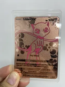 Mew GX hp160 Gold Metal Pokemon Card-Collectible Gift Display！NICE~HOT - Image 2