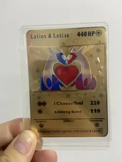Latios & Latias hp440 Gold Metal Pokemon Card-Collectible Gift Display！NICE~HOT - Image 1