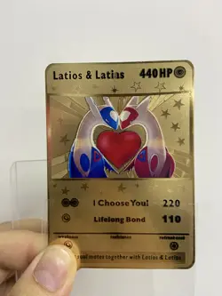 Latios & Latias hp440 Gold Metal Pokemon Card-Collectible Gift Display！NICE~HOT - Image 2