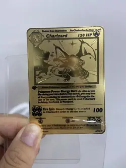 Charizard 120HP Gold Metal Pokemon Card-Collectible Gift Display！NICE~HOT - Image 1