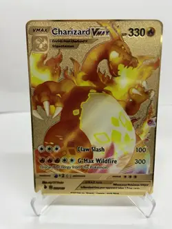Charizard VMAX HP330 Gold Metal Pokemon Card-Collectible Gift Display！NICE~HOT - Image 3