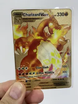 Charizard VMAX HP330 Gold Metal Pokemon Card-Collectible Gift Display！NICE~HOT - Image 4