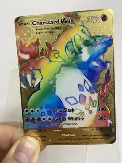 Charizard VMAX hp330 Gold Metal Pokemon Card-Collectible Gift Display！NICE~HOT - Image 2