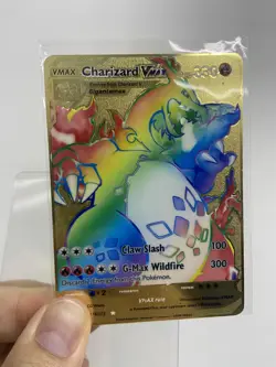 Charizard VMAX hp330 Gold Metal Pokemon Card-Collectible Gift Display！NICE~HOT - Image 3