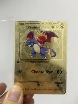 Charizard hp120 Gold Metal Pokemon Card-Collectible Gift Display！NICE~HOT - Image 1