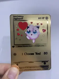 Jigglypuff hp60 Gold Metal Pokemon Card-Collectible Gift Display！NICE~HOT - Image 2