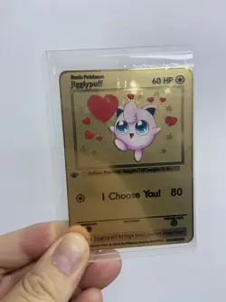 Jigglypuff hp60 Gold Metal Pokemon Card-Collectible Gift Display！NICE~HOT - Image 3
