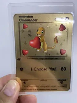 Charmander hp60 Gold Metal Pokemon Card-Collectible Gift Display！NICE~HOT - Image 1