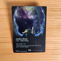 MTG - Godless Shrine (Borderless) GALAXY FOIL 0375 - EOE Edge of Eternities NM - Image 2