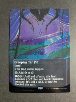Creeping Tar Pit 0144 (Galaxy Foil) Rare MTG Edge of Eternities Stellar Sights - Image 1
