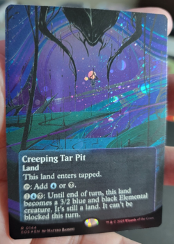 Creeping Tar Pit 0144 (Galaxy Foil) Rare MTG Edge of Eternities Stellar Sights - Image 2