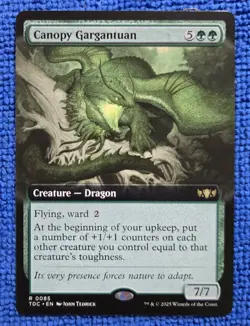 MTG 1x Canopy Gargantuan Tarkir Dragonstorm Commander Extended Art Regular Card - Image 1