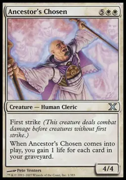 Ancestor's Chosen - Light Play MTG 10th Edition - Image 1