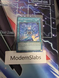YUGIOH RAHU DRACOTAIL COLLECTORS RARE 1ST NEAR MINT JUSH-EN009 NM/M - Image 1