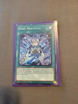 YUGIOH RAHU DRACOTAIL COLLECTORS RARE 1ST NEAR MINT JUSH-EN009 NM/M - Image 1
