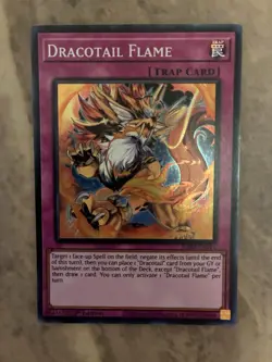 Yugioh! TCG - Dracotail Flame - Super Rare - JUSH-EN011 - Justice Hunters - 1st - Image 1