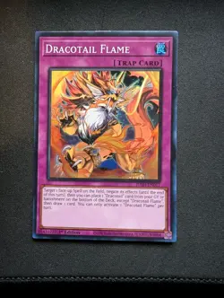 Yugioh! TCG - Dracotail Flame - Super Rare - JUSH-EN011 - Justice Hunters - 1st - Image 1