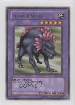 Flower Wolf YuGiOh Legend of Blue Eyes White Dragon #LOB-107 2002 4ib - Image 1