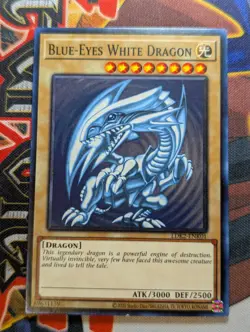 LDK2-ENK01 Blue-Eyes White Dragon Common Yugioh Card - Anime Art - Light Play - Image 1