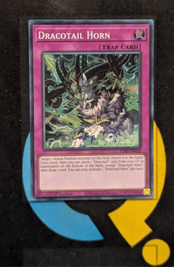 JUSH-EN010 Dracotail Horn Super Rare 1st Ed YuGiOh - Image 1