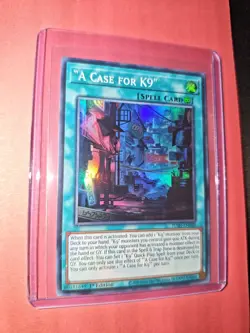 JUSH-EN040 ''A Case for K9'' Super Rare 1st Ed YuGiOh - Image 1