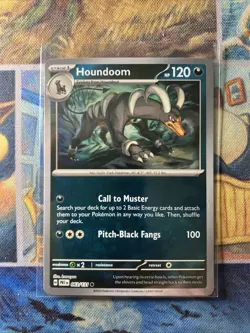 Pokemon TCG Houndoom Prismatic Evolutions Holo Card 063/131 Poke Ball Pattern - Image 1