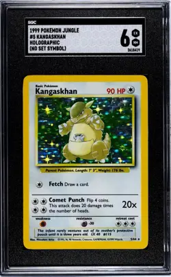 SGC 6 Pokemon Jungle #5 Kangaskhan No Symbol Error Card - Image 1