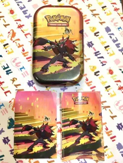 Pokemon Mini Can Zoroark Art Card JPN Limited Edition Rare Model VHTF Anime Trad - Image 1