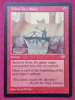 Magic The Gathering MIRAGE TELIM'TOR'S EDICT red card MTG - Image 1